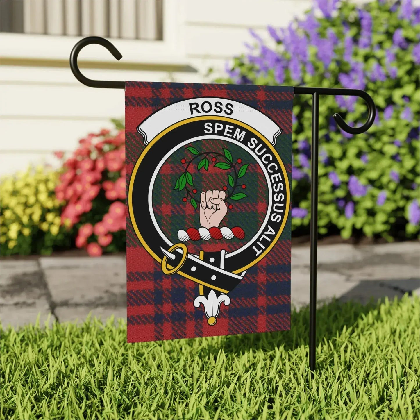 Ross Spem Successus Clan Crest Garden Flag product