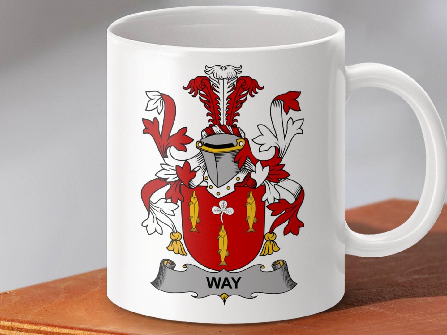 Way Surname Irish Family Crest Mug - Celtic Ancestry Gifts
