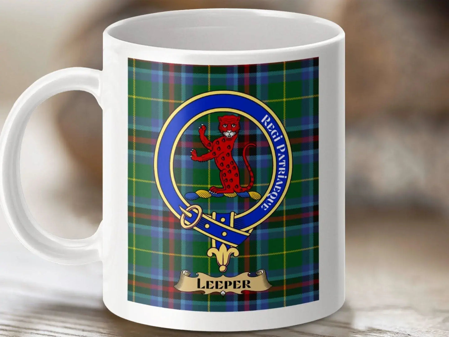 Regi Patriaeque Leeper Clan Crest Mug product type