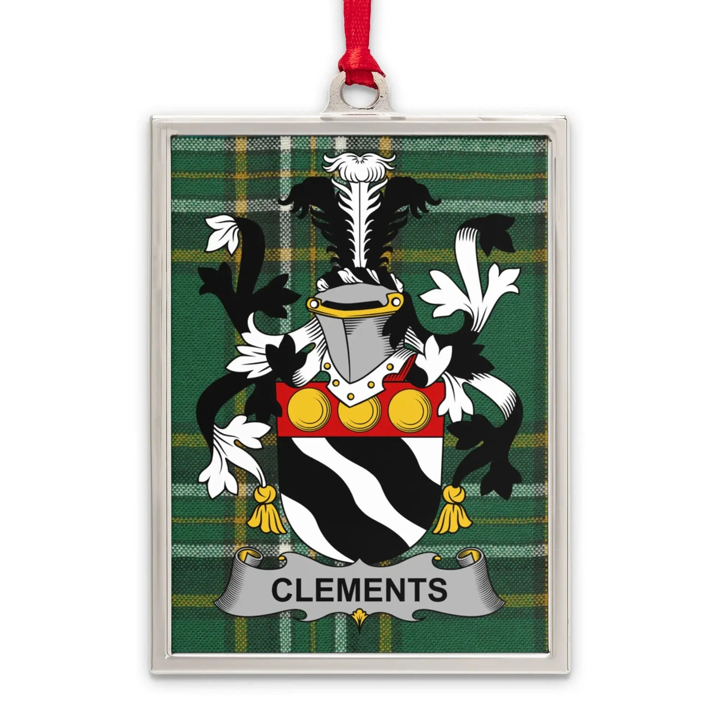 Clements Family Plaid Crest Personalized Decor product