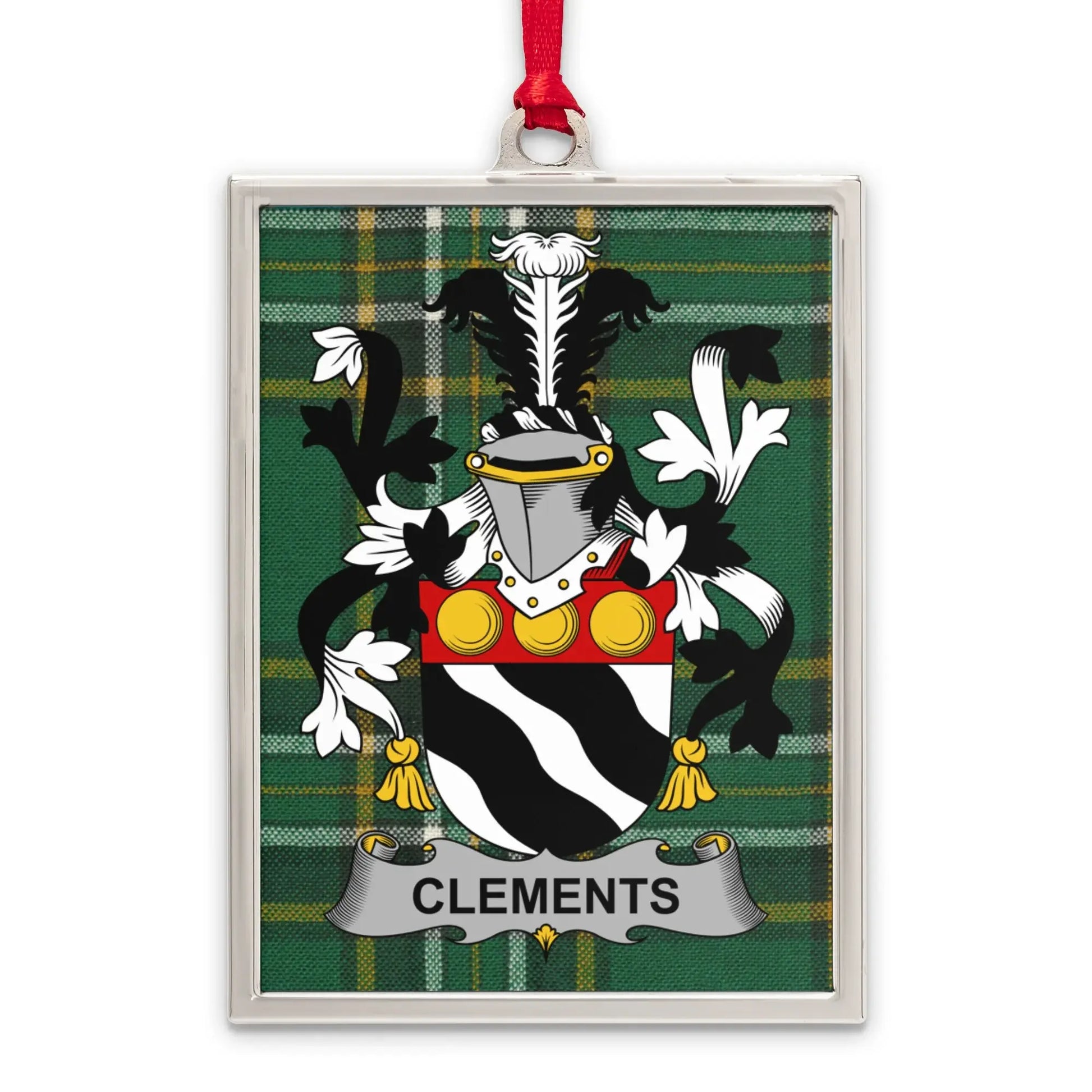 Clements Family Plaid Crest Personalized Decor product
