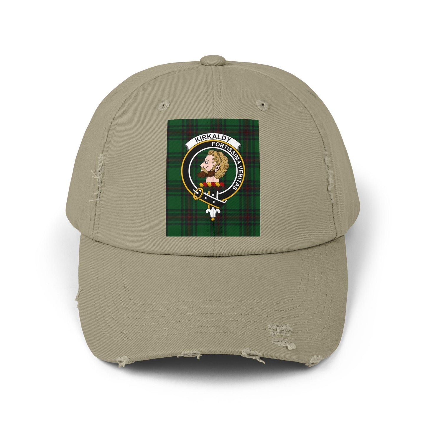 Kirkaldy Clan Crest Scottish Distressed Baseball Cap - Celtic Ancestry Gifts