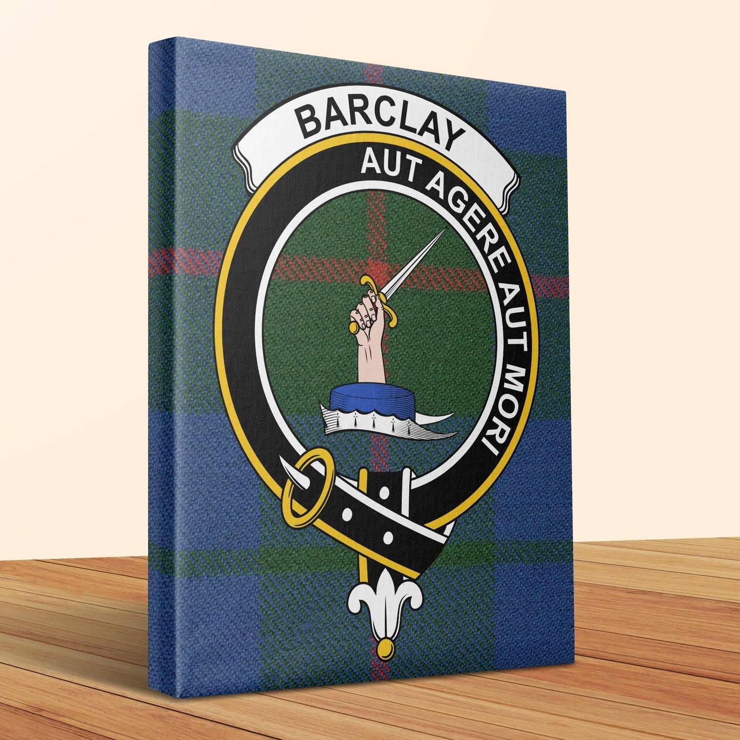 Barclay Scottish Tartan Crest Canvas - Celtic Ancestry Gifts