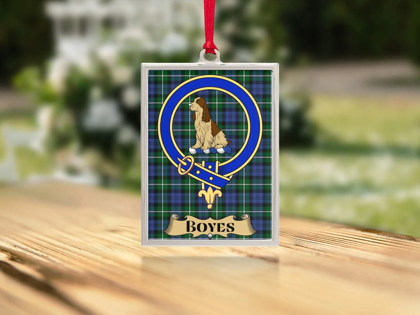 Boyes Tartan Plaid Family Crest Ornament product type