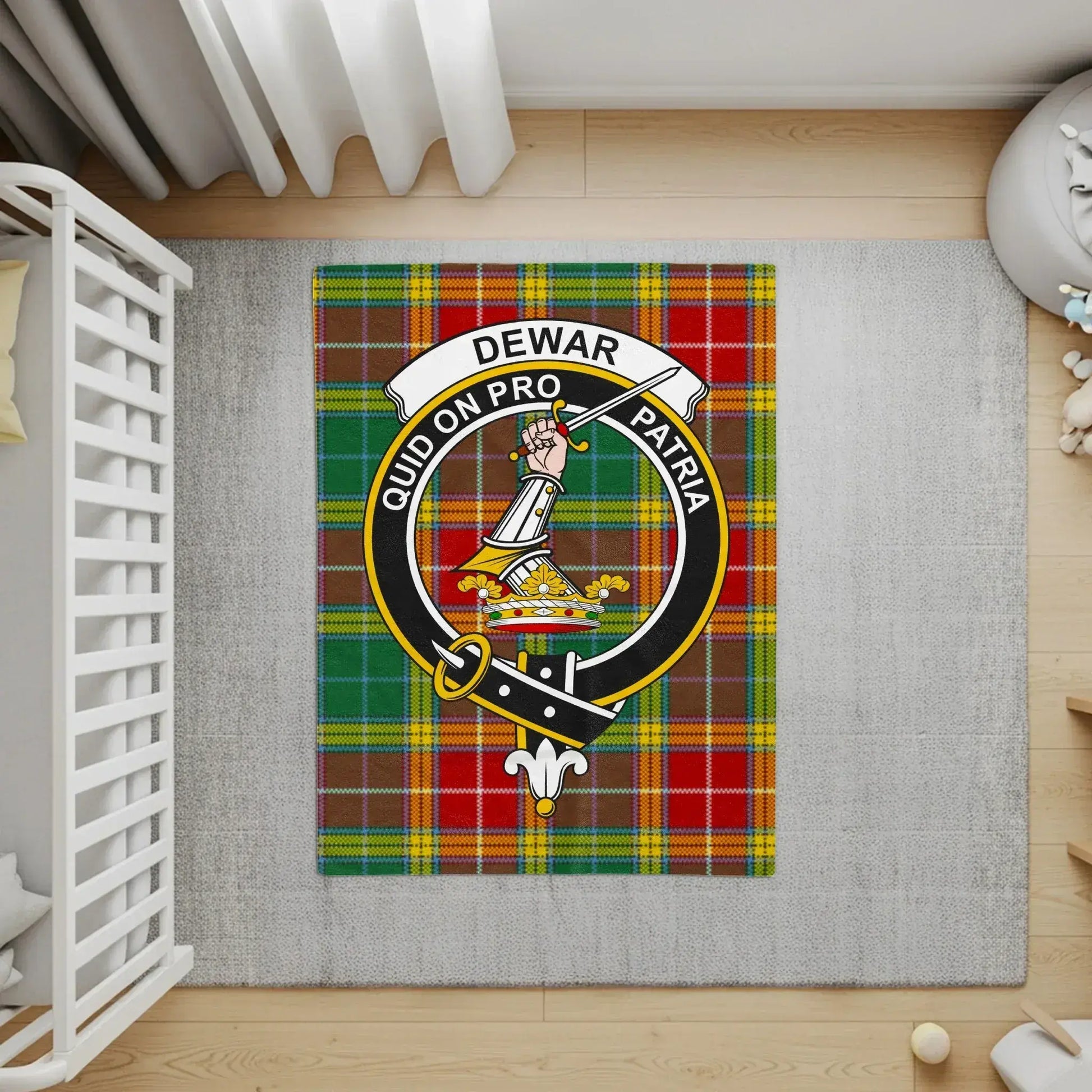 Dewar Clan Motto Quid On Pro Patria plaid custom product