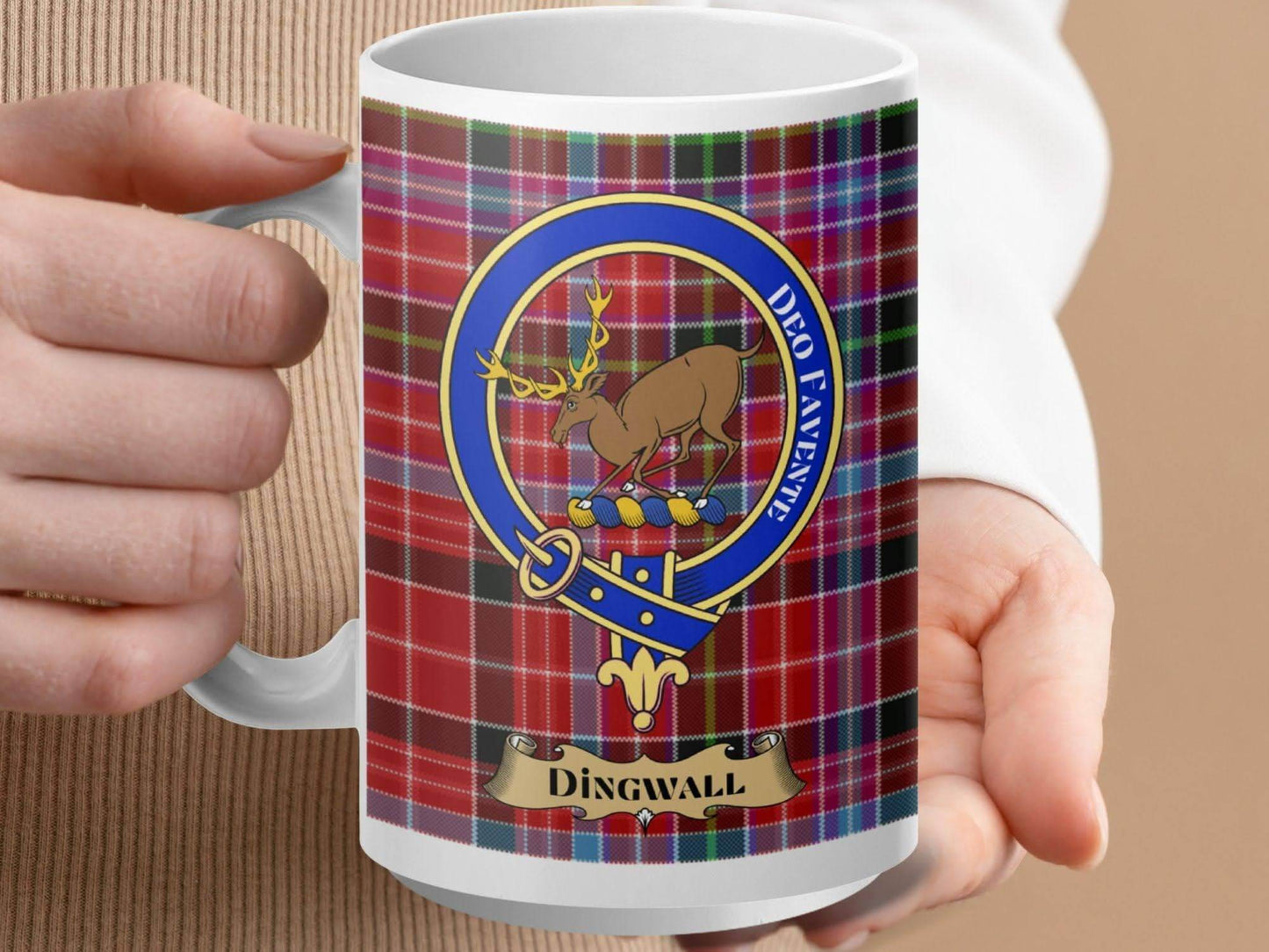 Personalized Clan Dingwall Plaid Deer Crest Mug product