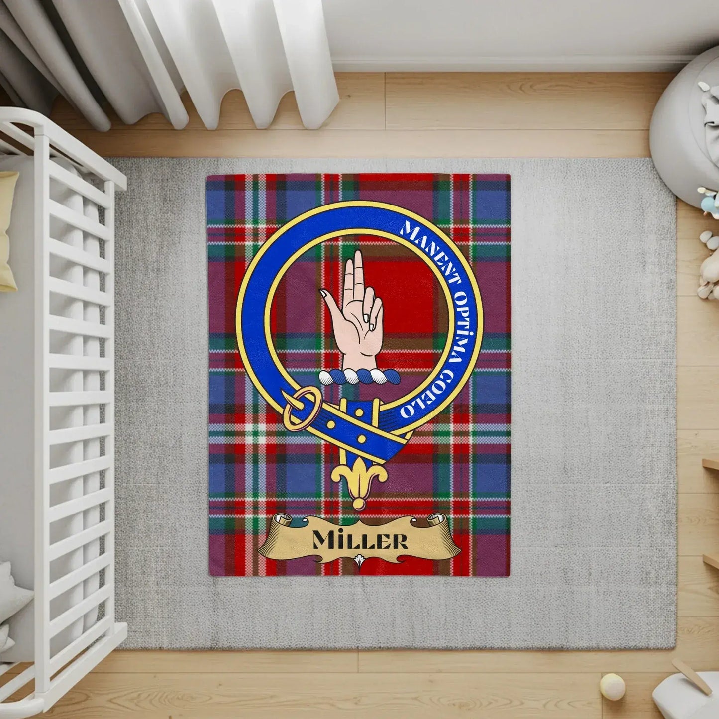Clan Crest Tartan Plaid Design Custom Rug product