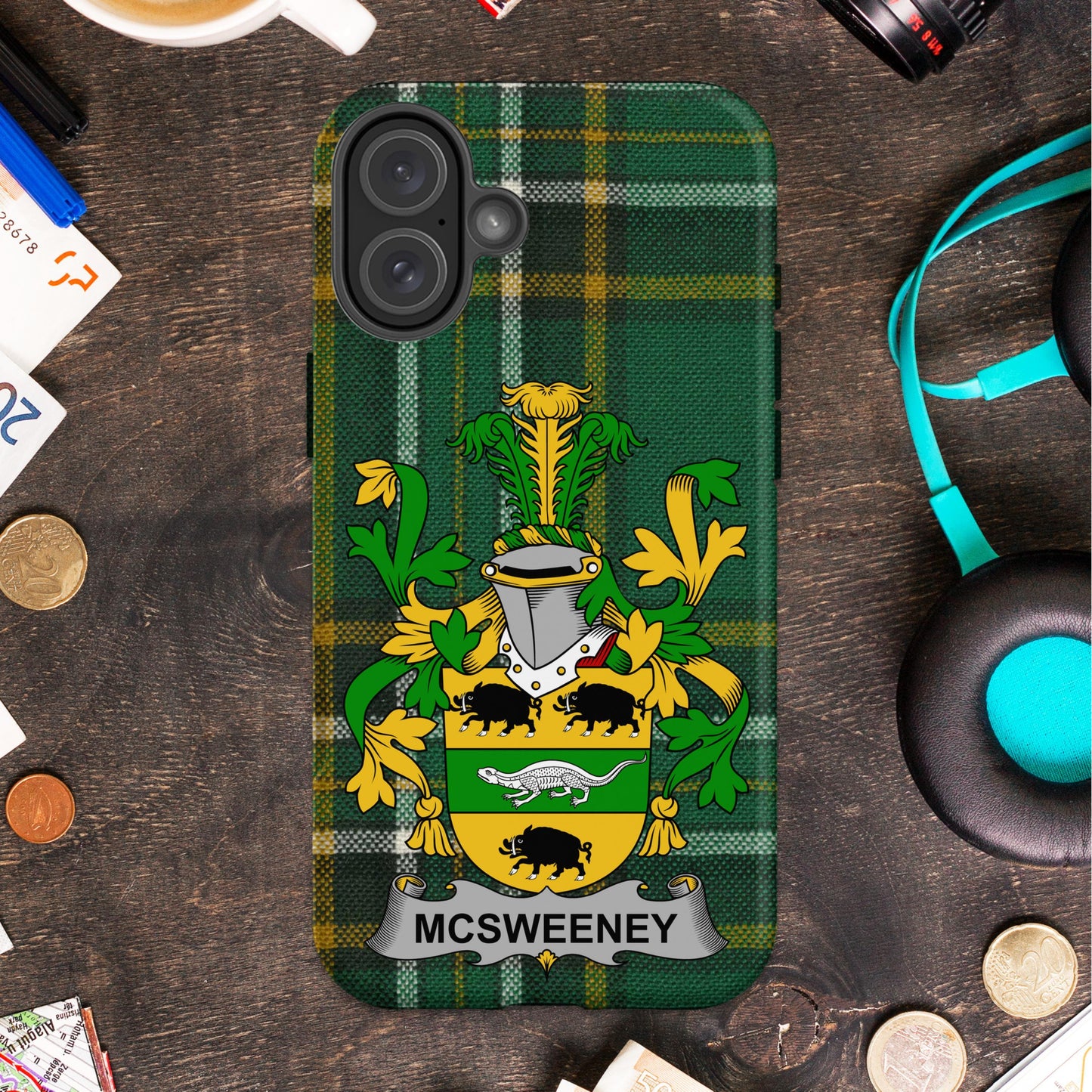 McSweeney Irish Family Crest Cell phone cover - Celtic Ancestry Gifts