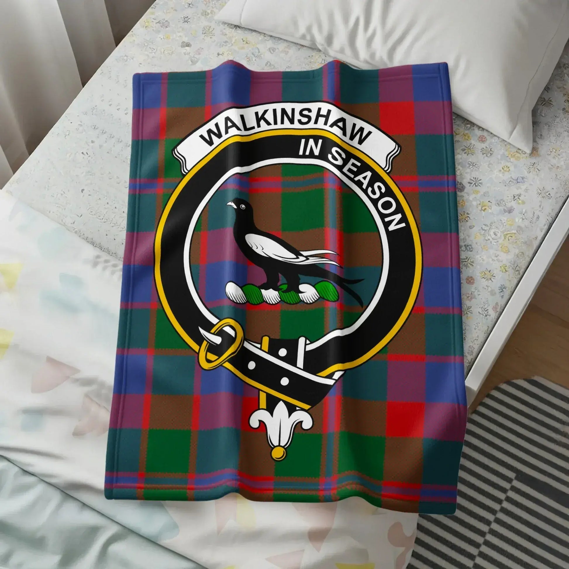Walkinshaw In Season Tartan Crest Design Blanket product