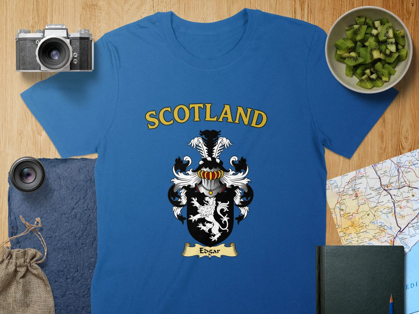 Emblem of Scotland Design on Blue Shirt product type