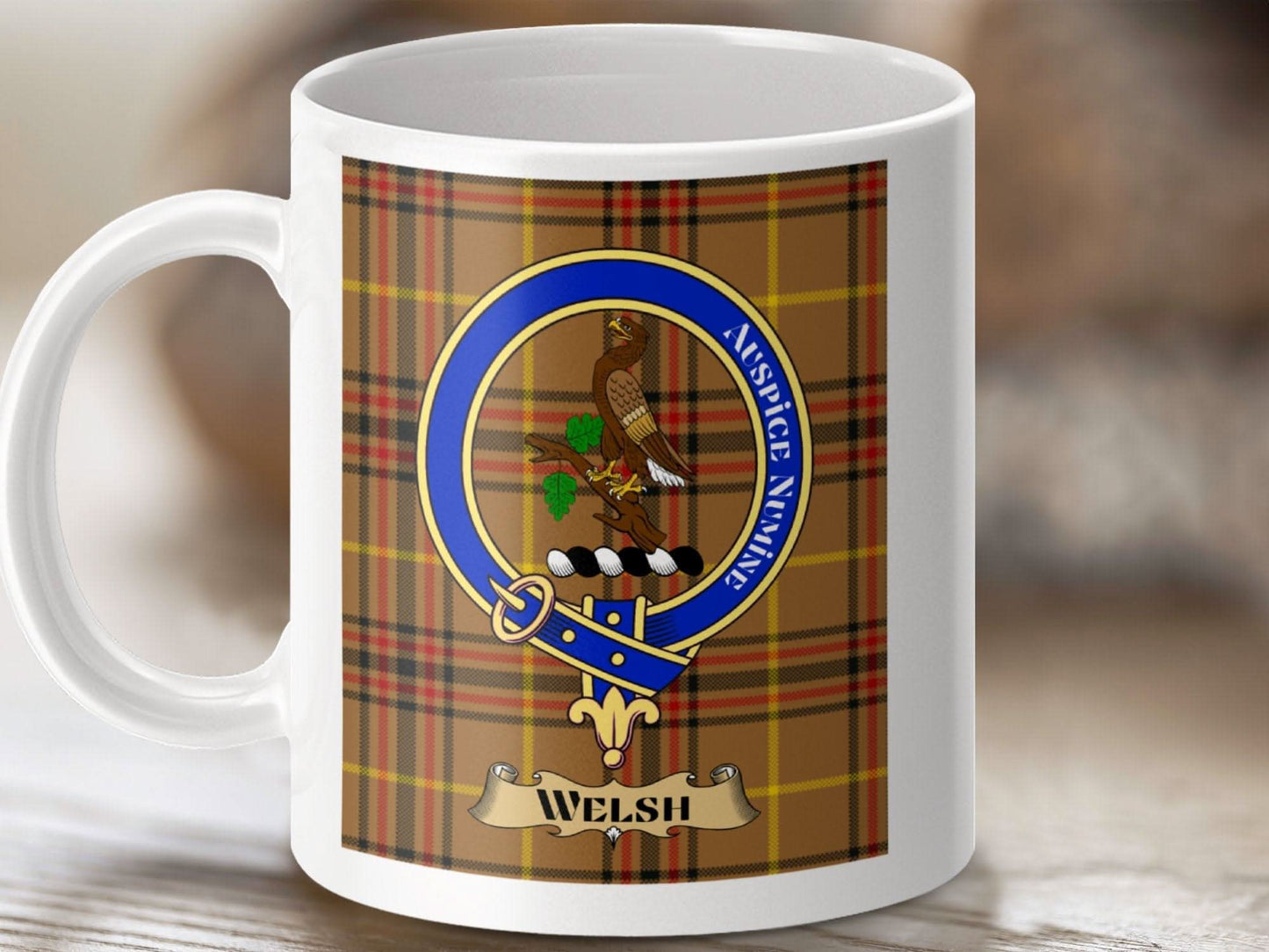 Custom Plaid Design Welsh Clan Crest Mug product
