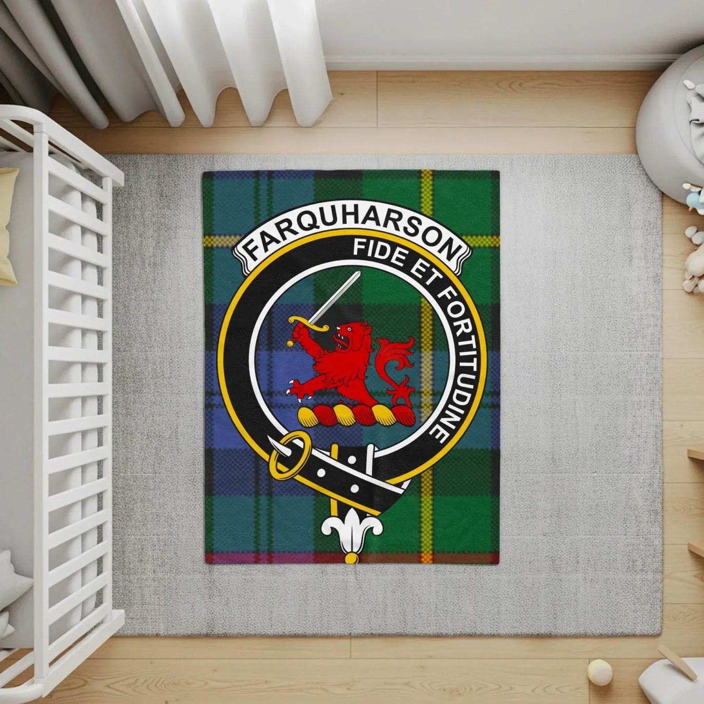 Farquharson Fide Et Fortitudine Clan Crest Rug product