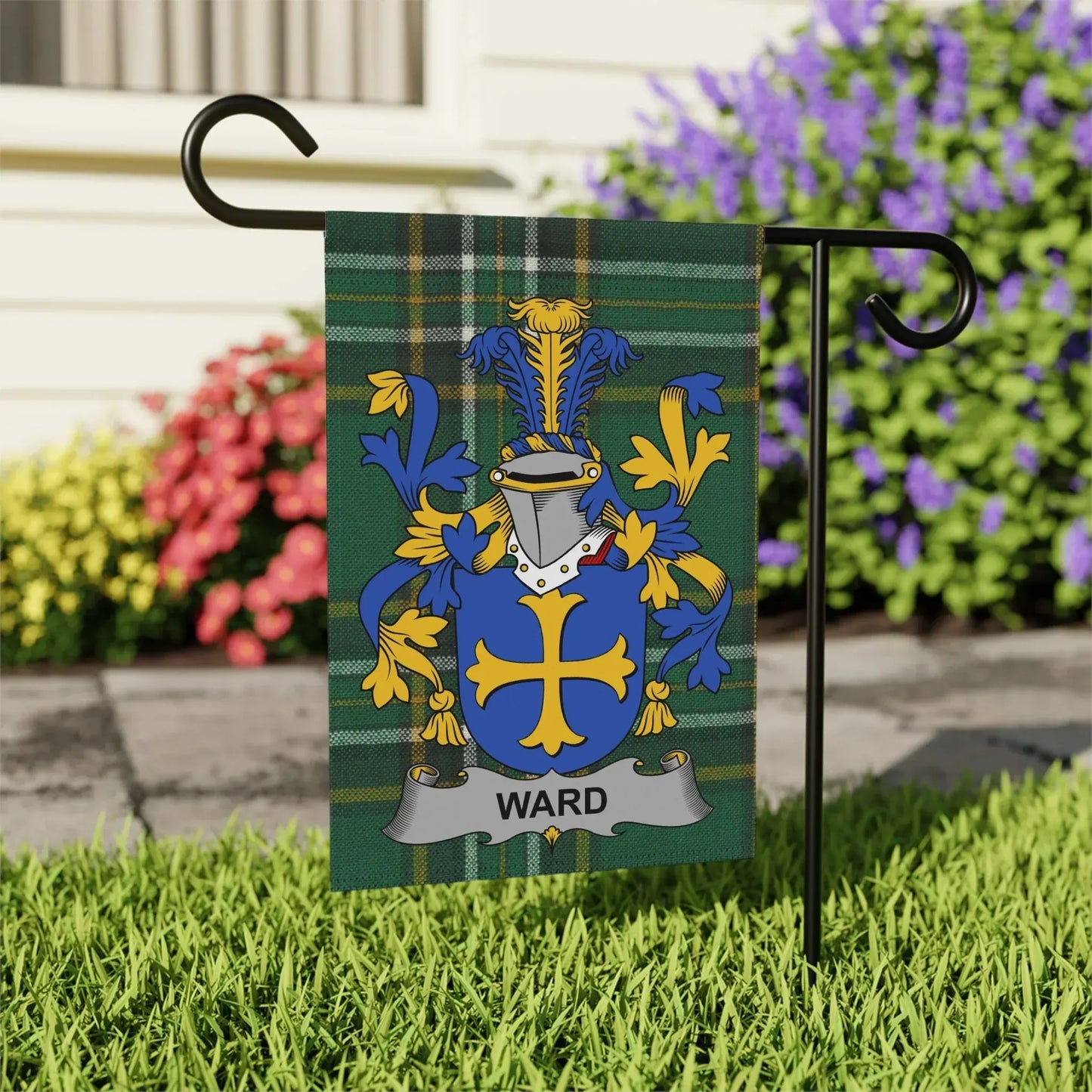 Ward Family Crest Garden Flag product
