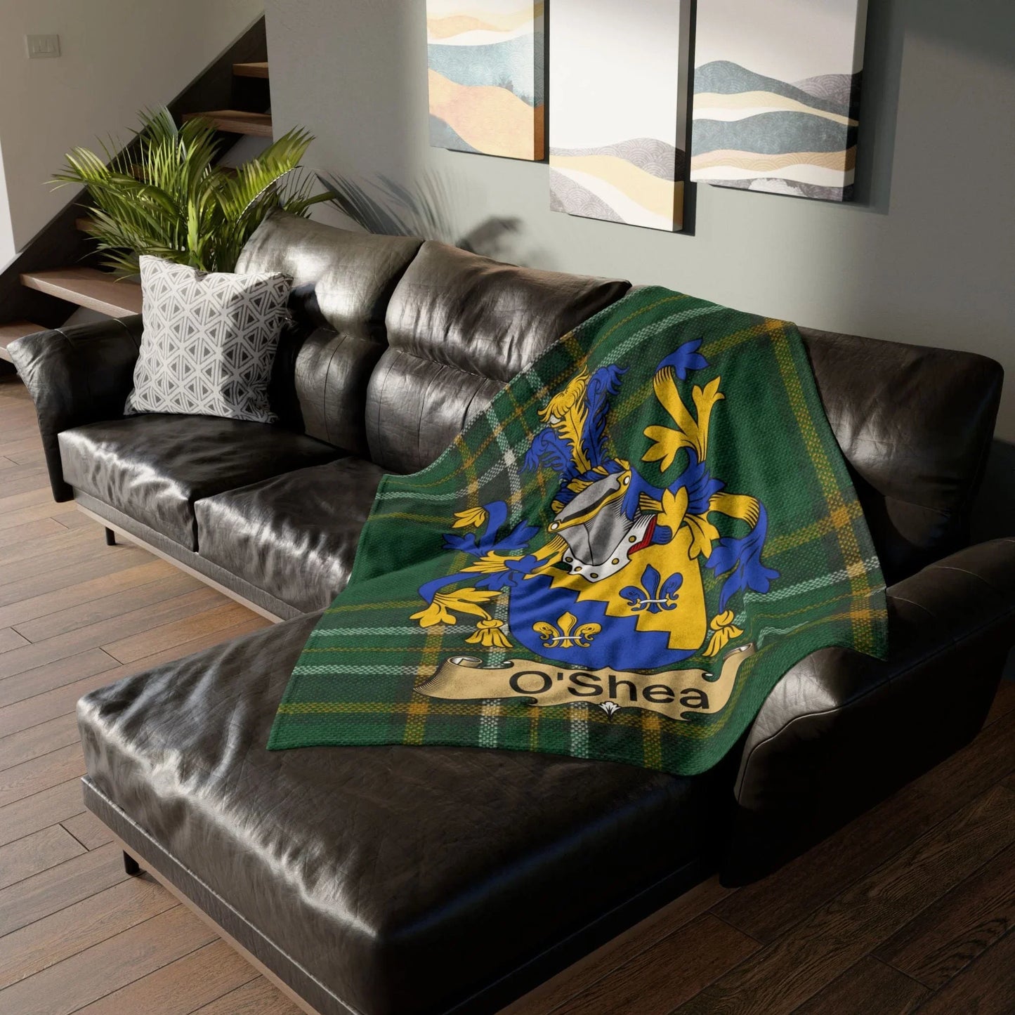 O'Shea Surname Irish Coat Of Arms Tartan Blanket