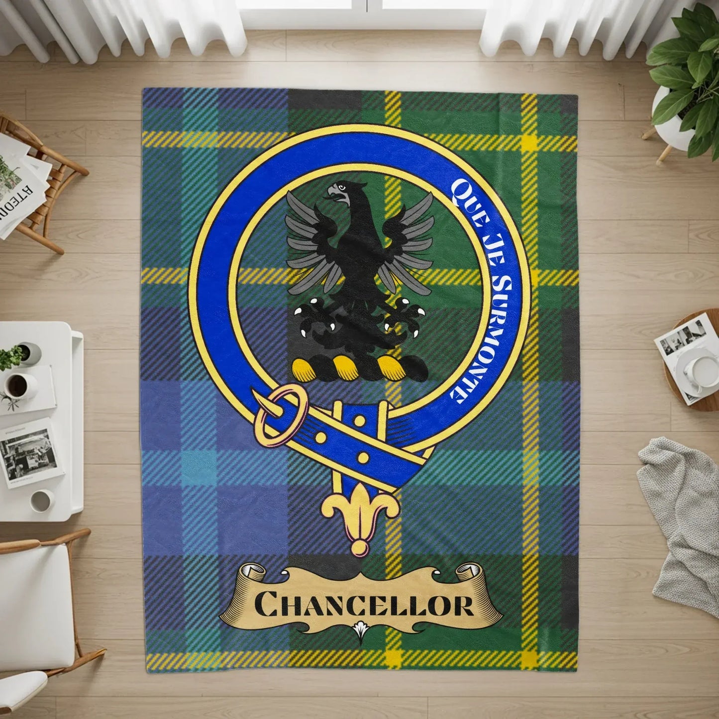 Chancellor Crest and Tartan Accent Rug product