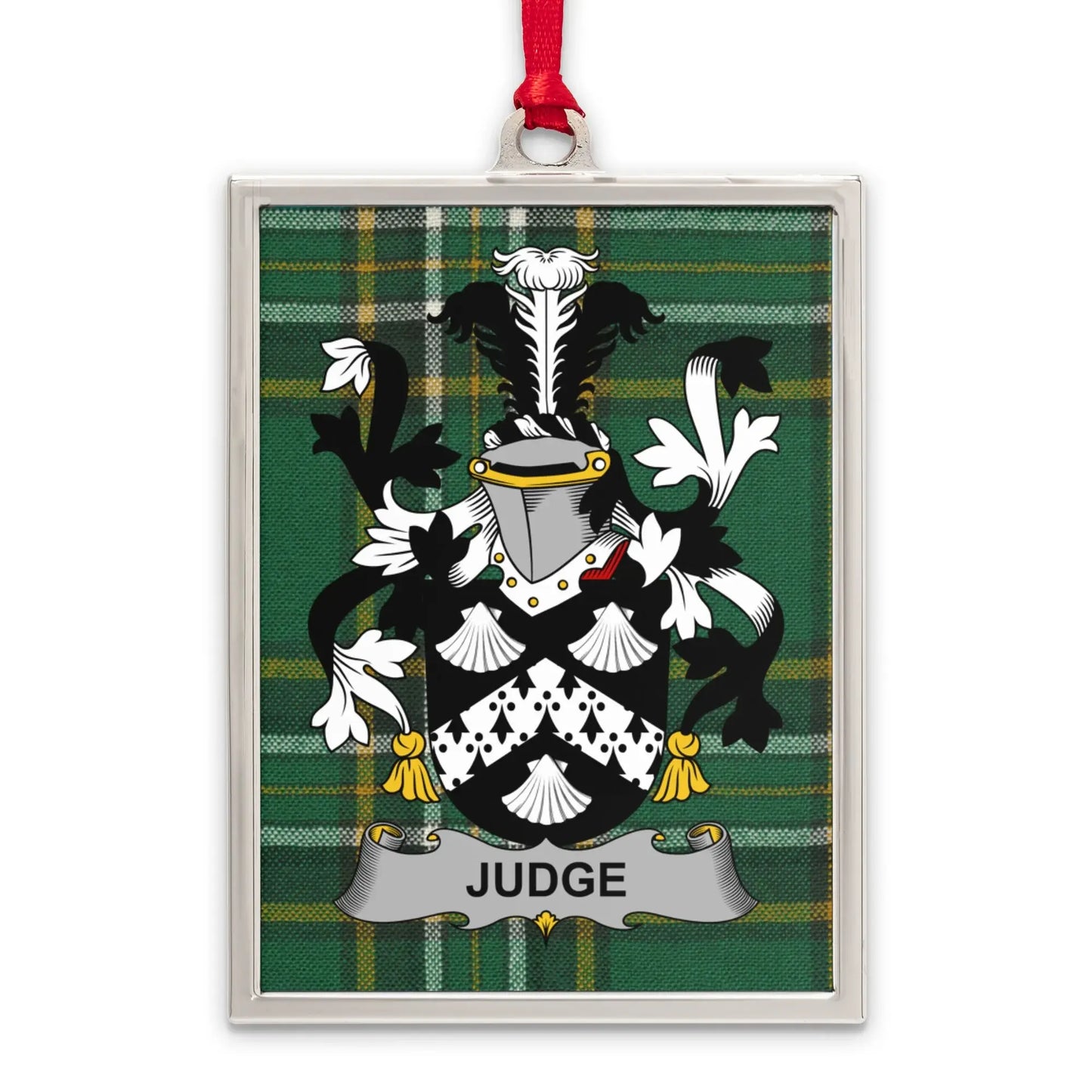 Personalized Judge Family Crest Tartan Ornament product type