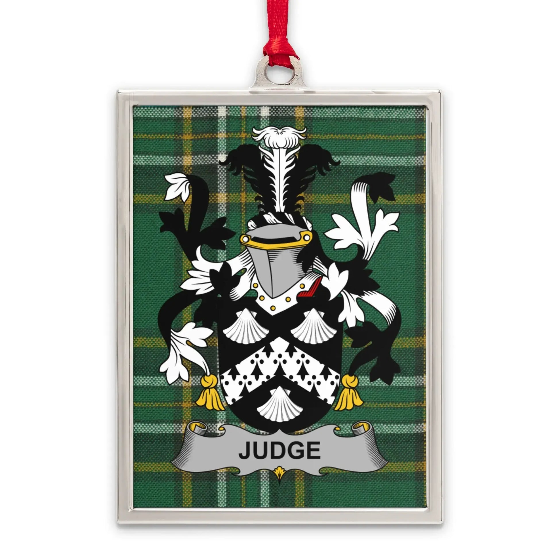 Personalized Judge Family Crest Tartan Ornament product type
