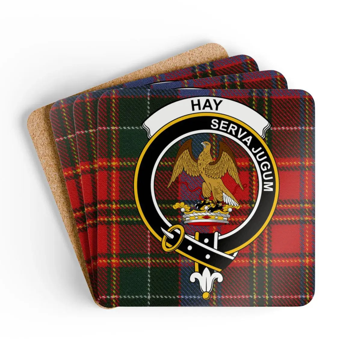 Scottish Plaid Tartan Drink Coaster Set Home product