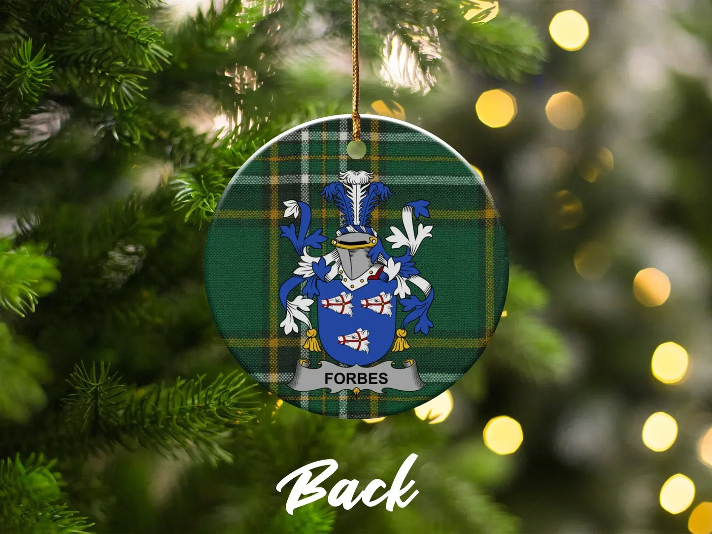 Personalized Family Crest Christmas Ornament product