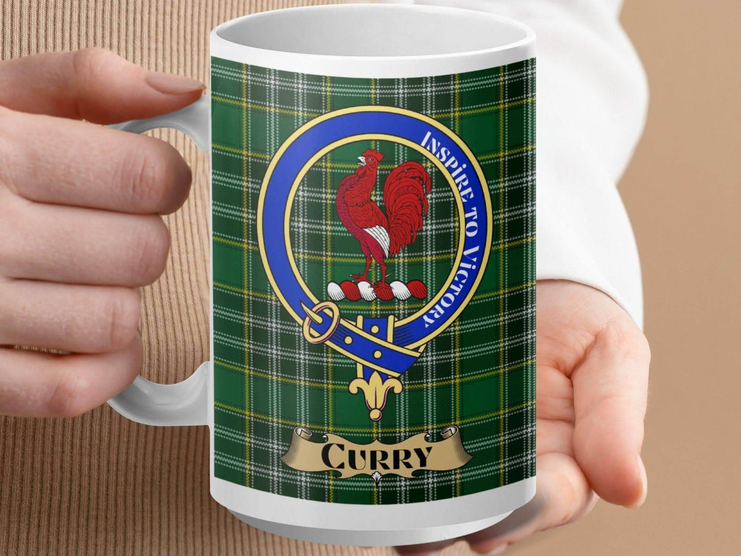 Curry Family Crest Mug Vibrant Design Coffee Tea Mug