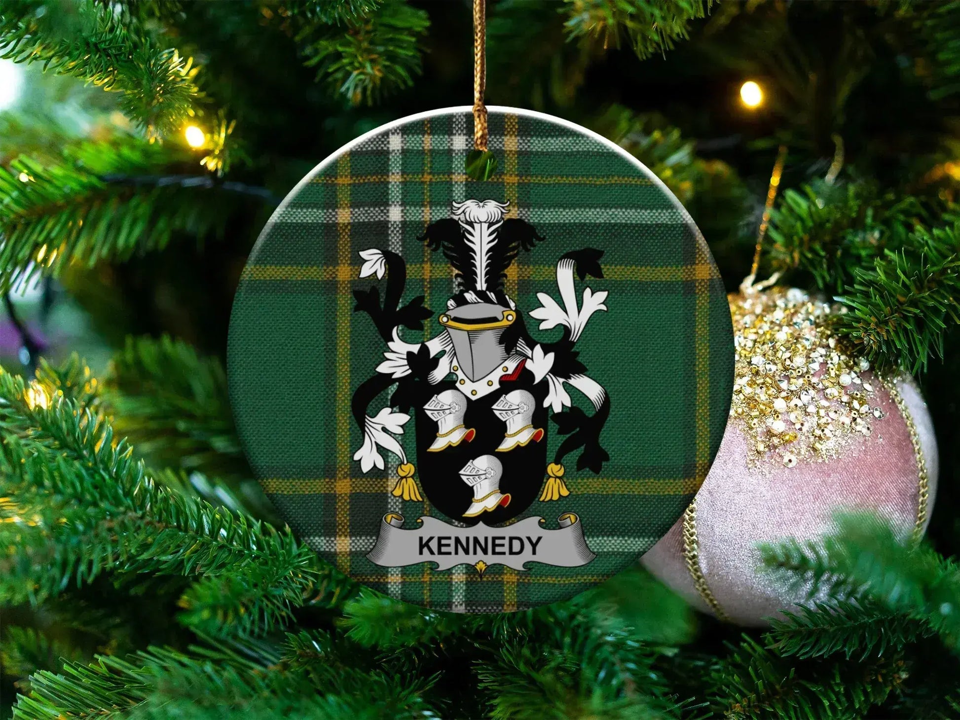 Personalized Kennedy Family Crest Ornament product type