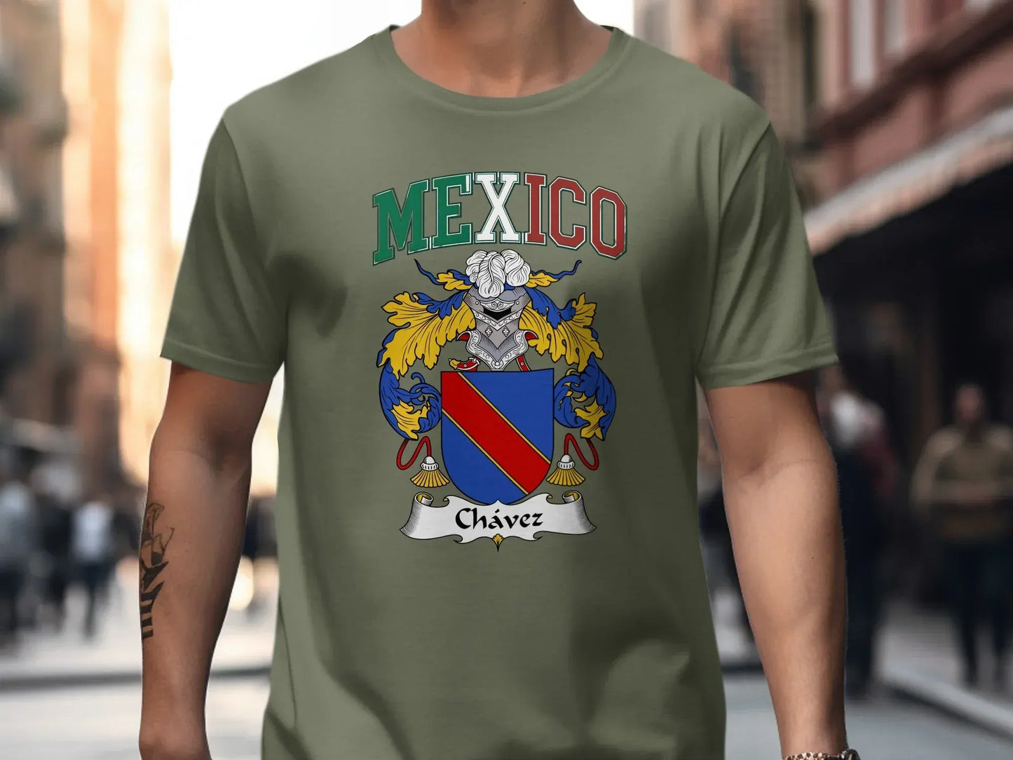 Mexico Chavez Coat of Arms Graphic T-Shirt product