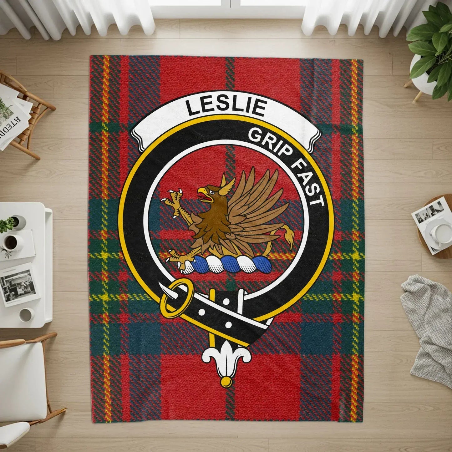 Leslie Grip Fast Tartan Emblem Design Rug product