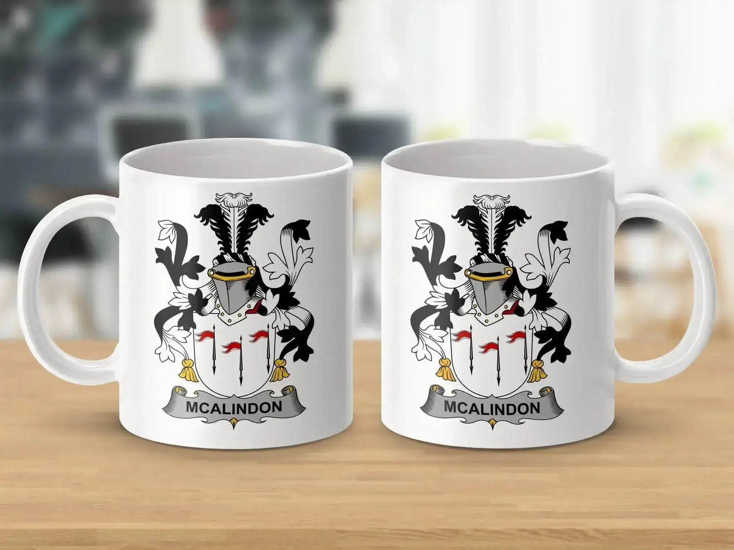 Mcalindon Surname Irish Family Crest Mug - Celtic Ancestry Gifts