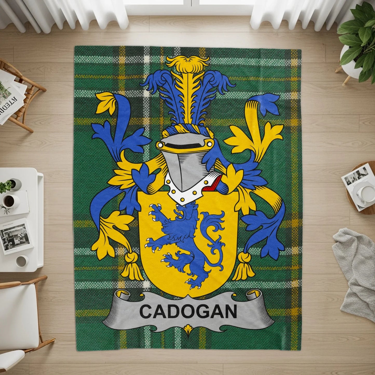 Cadogan Tartan Plaid Crest Rug Unique Home Decor product type