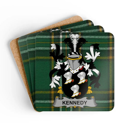 Kennedy Family Tartan Plaid Coasters Set product