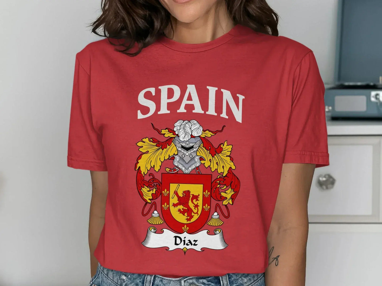 Spain Diaz Family Crest Graphic T-Shirt product