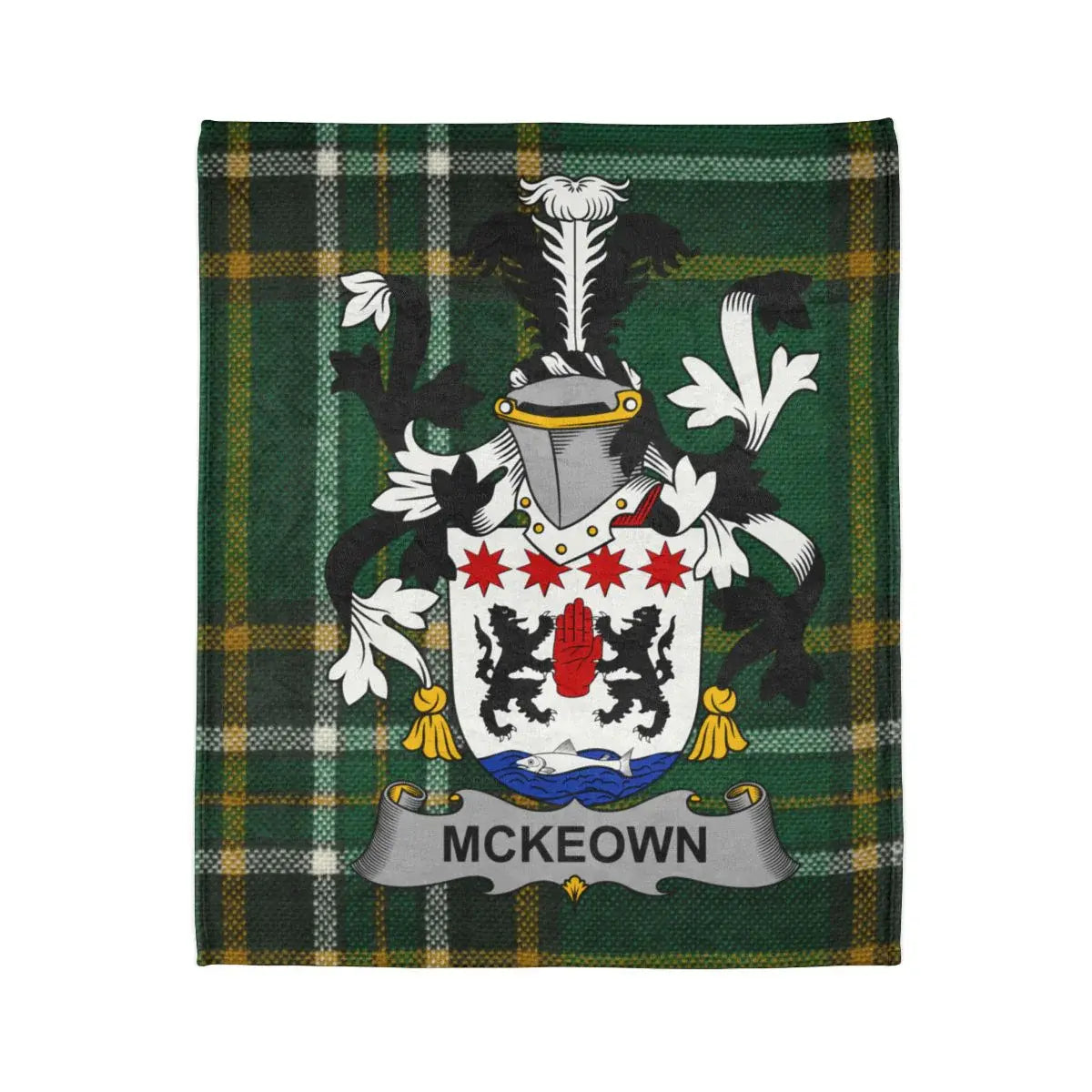 McKeown Family Crest Green and Yellow Plaid product type
