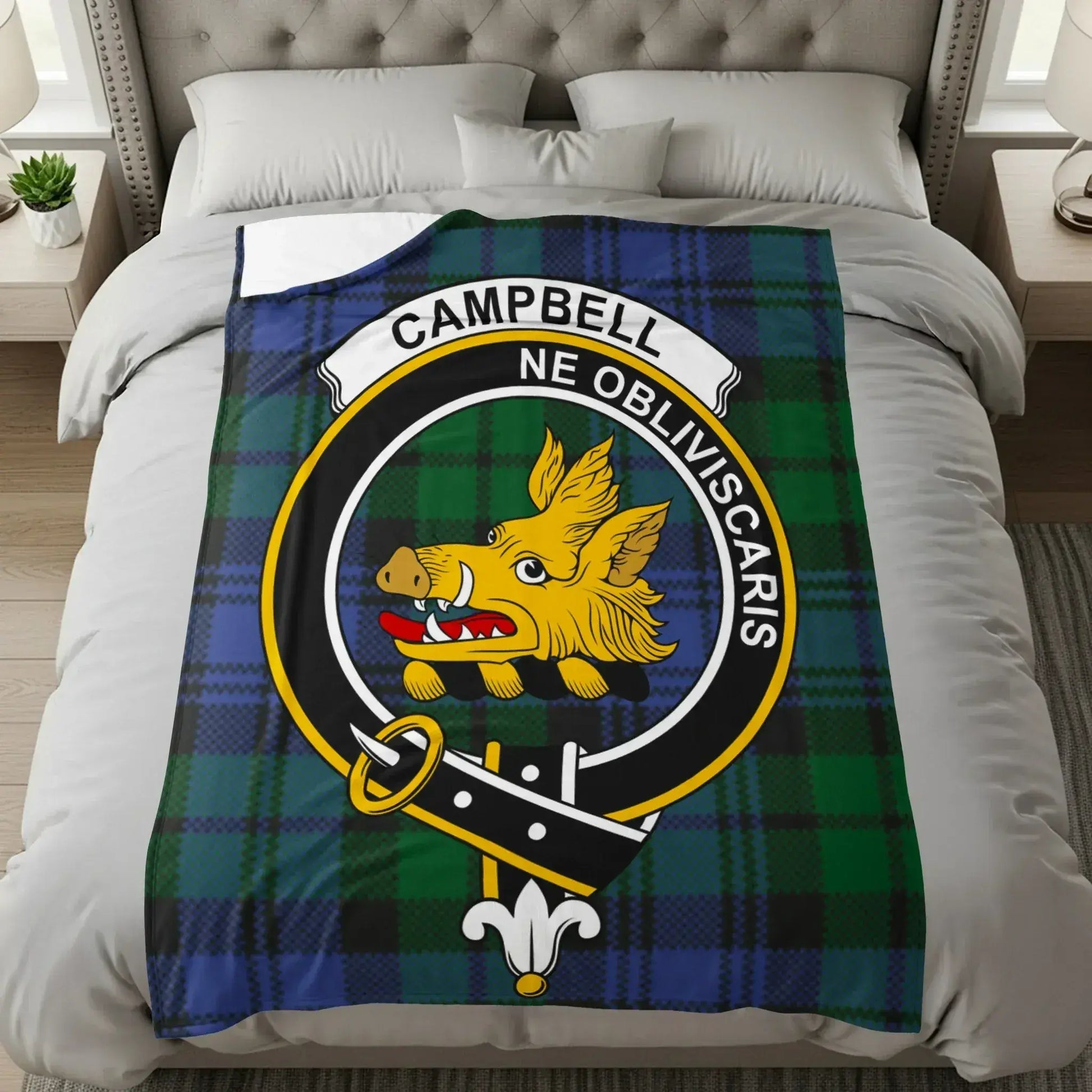 Clan Campbell Crest with Boar Emblem Blanket product