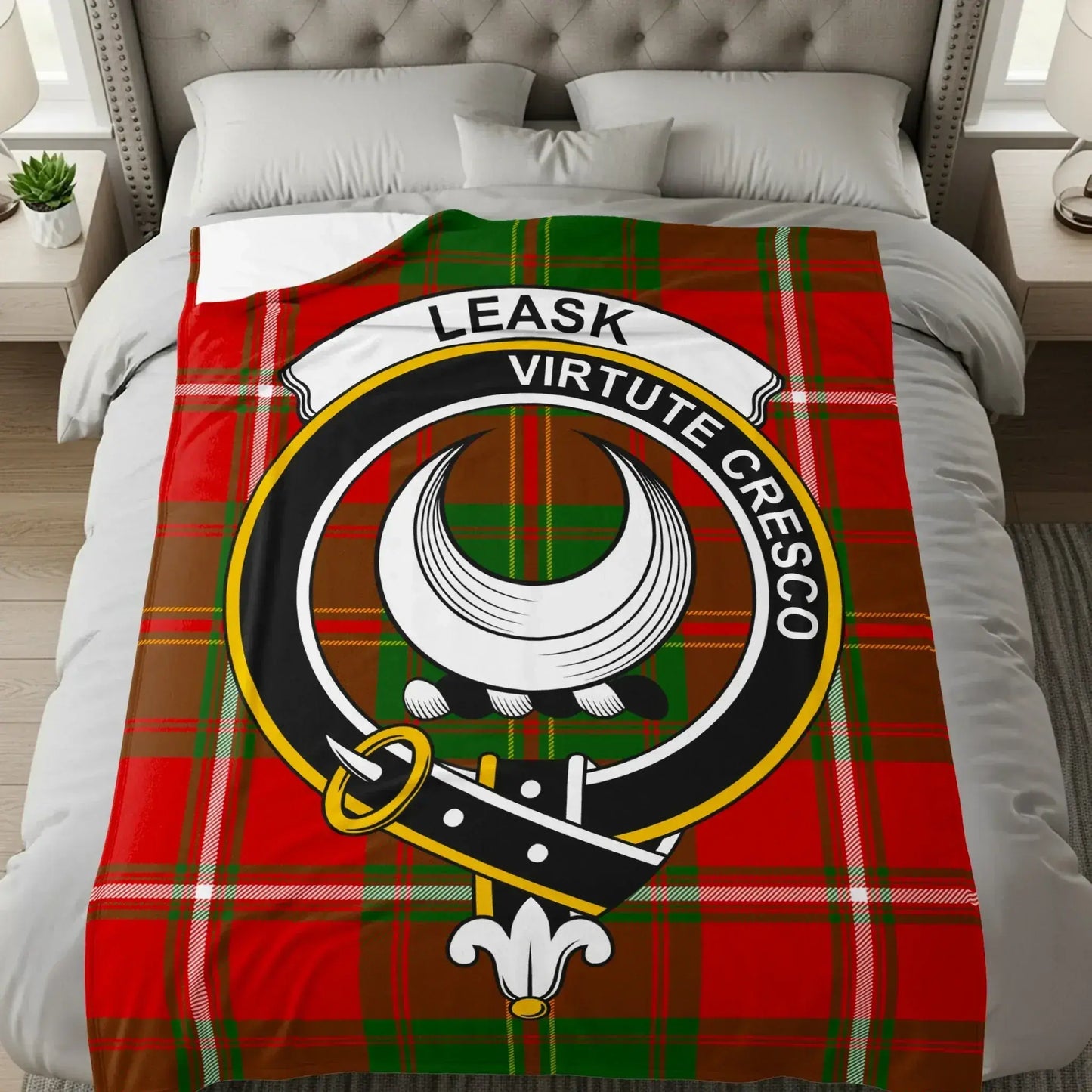 Leask Virtute Cresco Plaid Blanket product