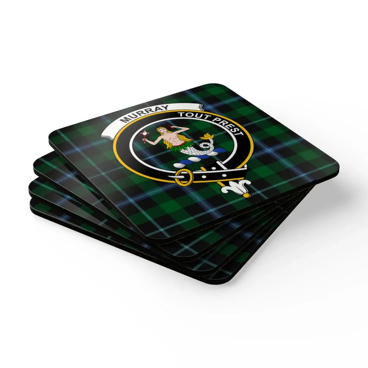 Murray Tout Pret Tartan Clan Crest Coaster product