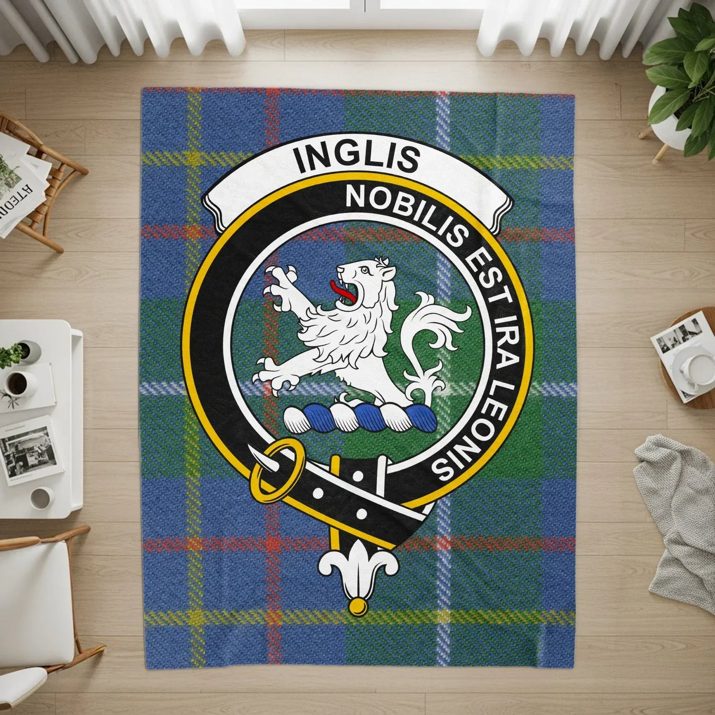 Inglis Nobilis Est Ira Leonis Clan Badge Tartan product