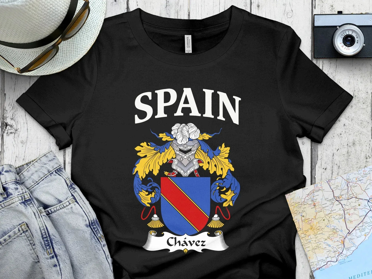 Spain Chavez Coat of Arms Graphic T-Shirt product type