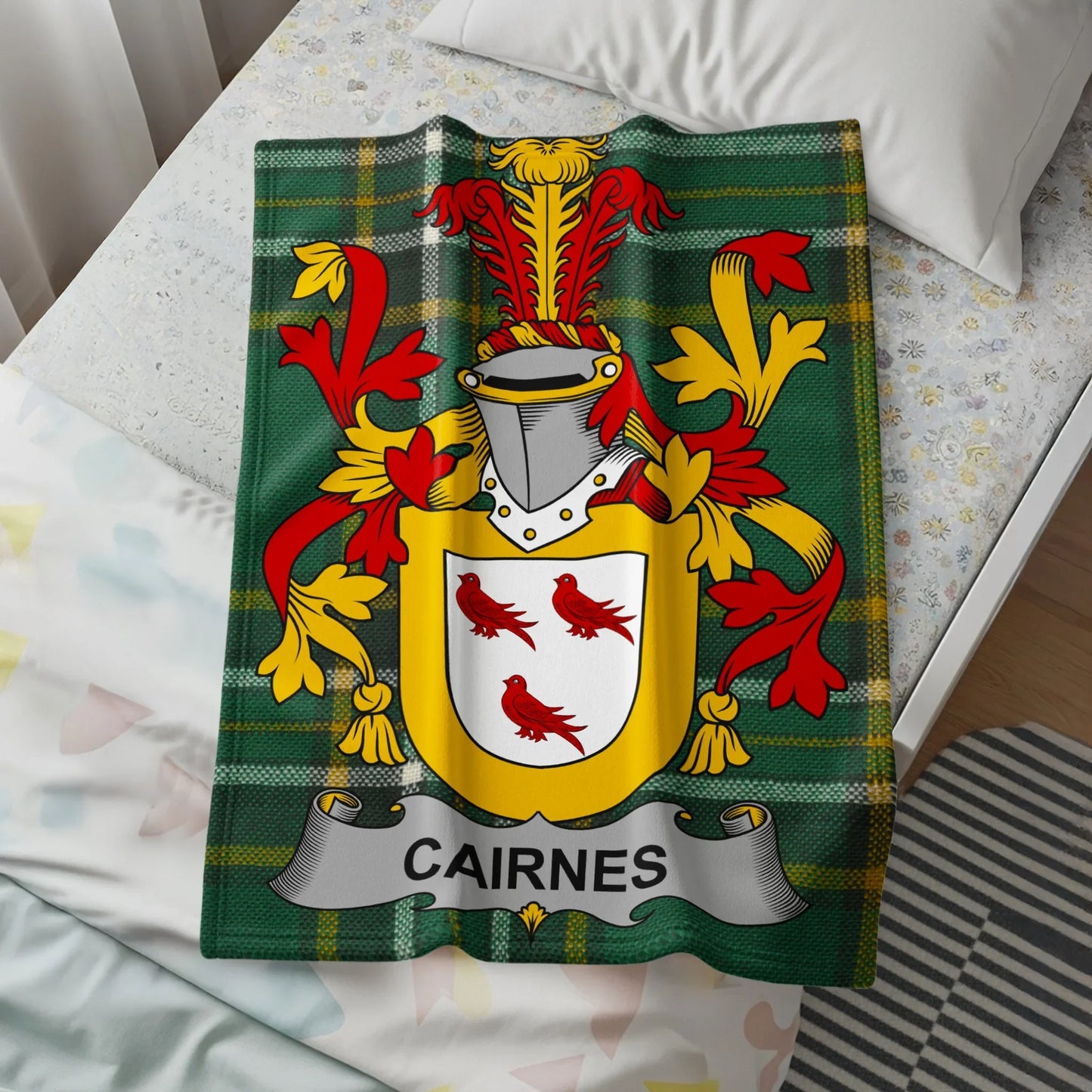 Cairnes Family Crest Coat of Arms Design Blanket product