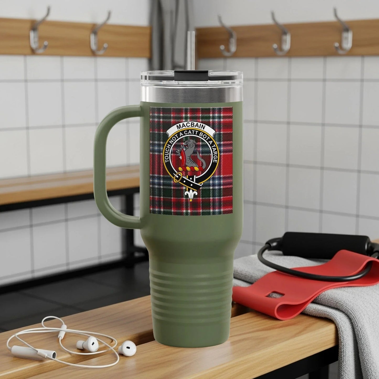 Clan Macbain Tartan Design Insulated Travel Mug product