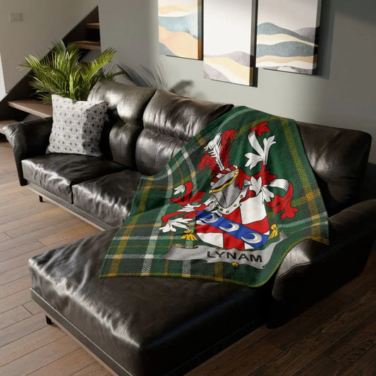 Lynam Clan Crest Tartan Blanket Cozy Family Product