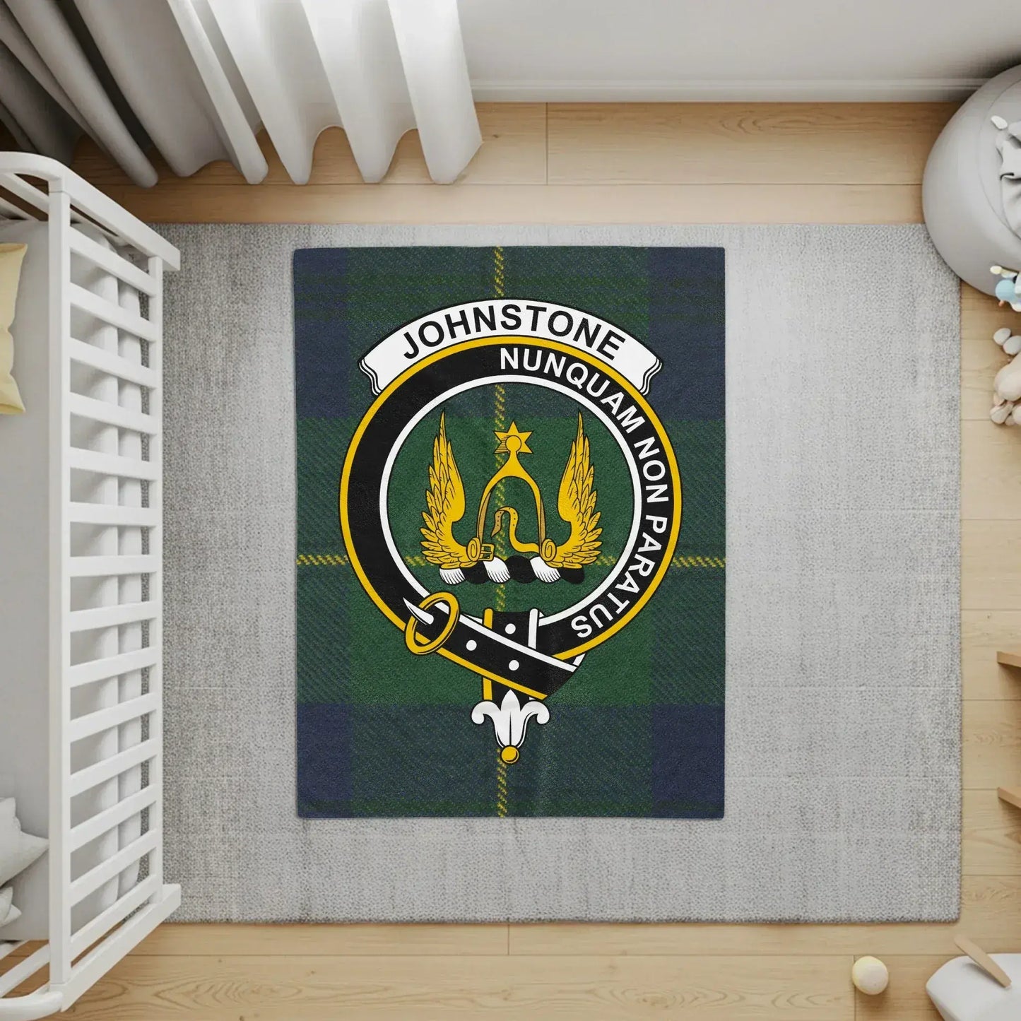 Johnstone Nunquam Non Paratus Family Crest rug product