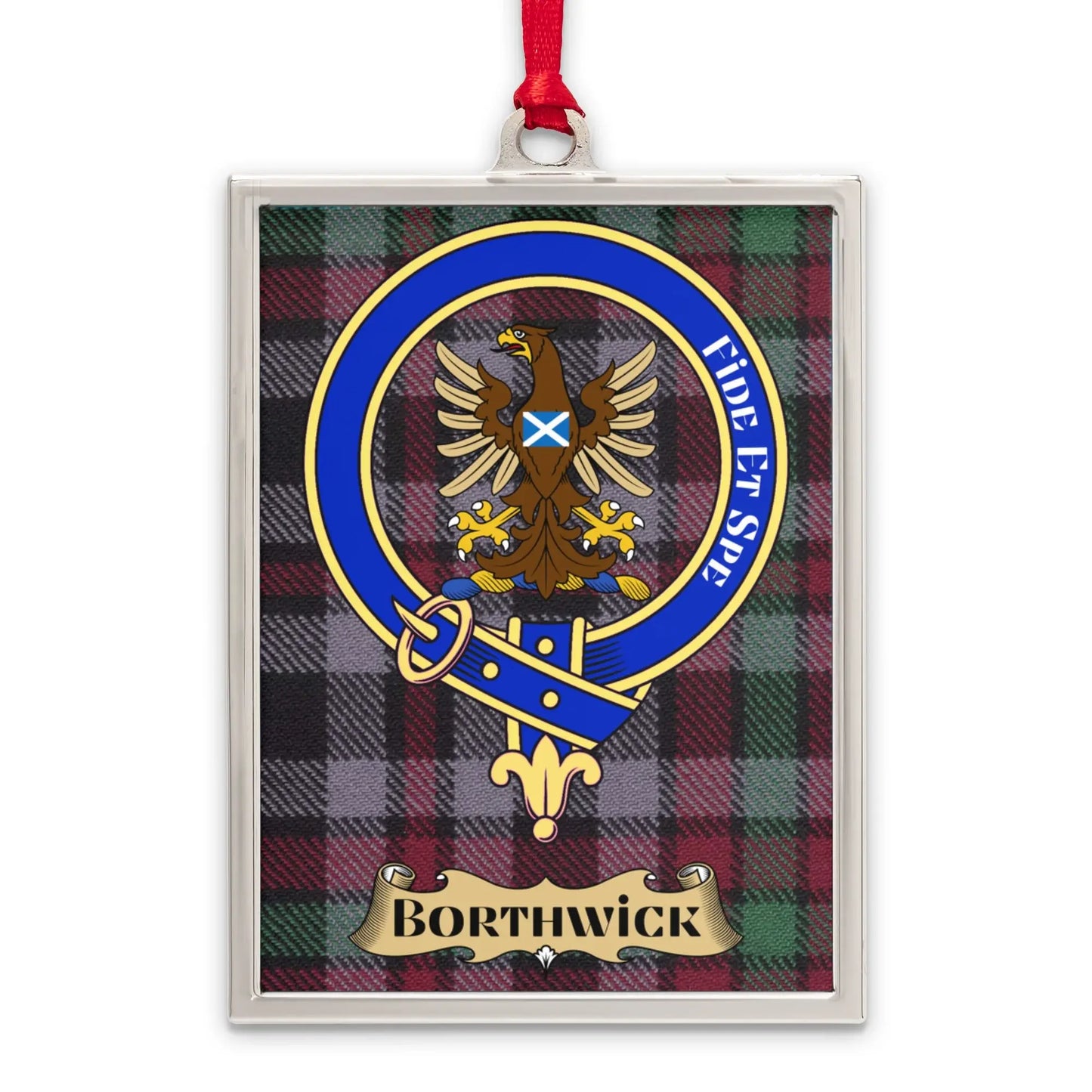 Fide Et Spera Borthwick Plaid Pattern Ornament product