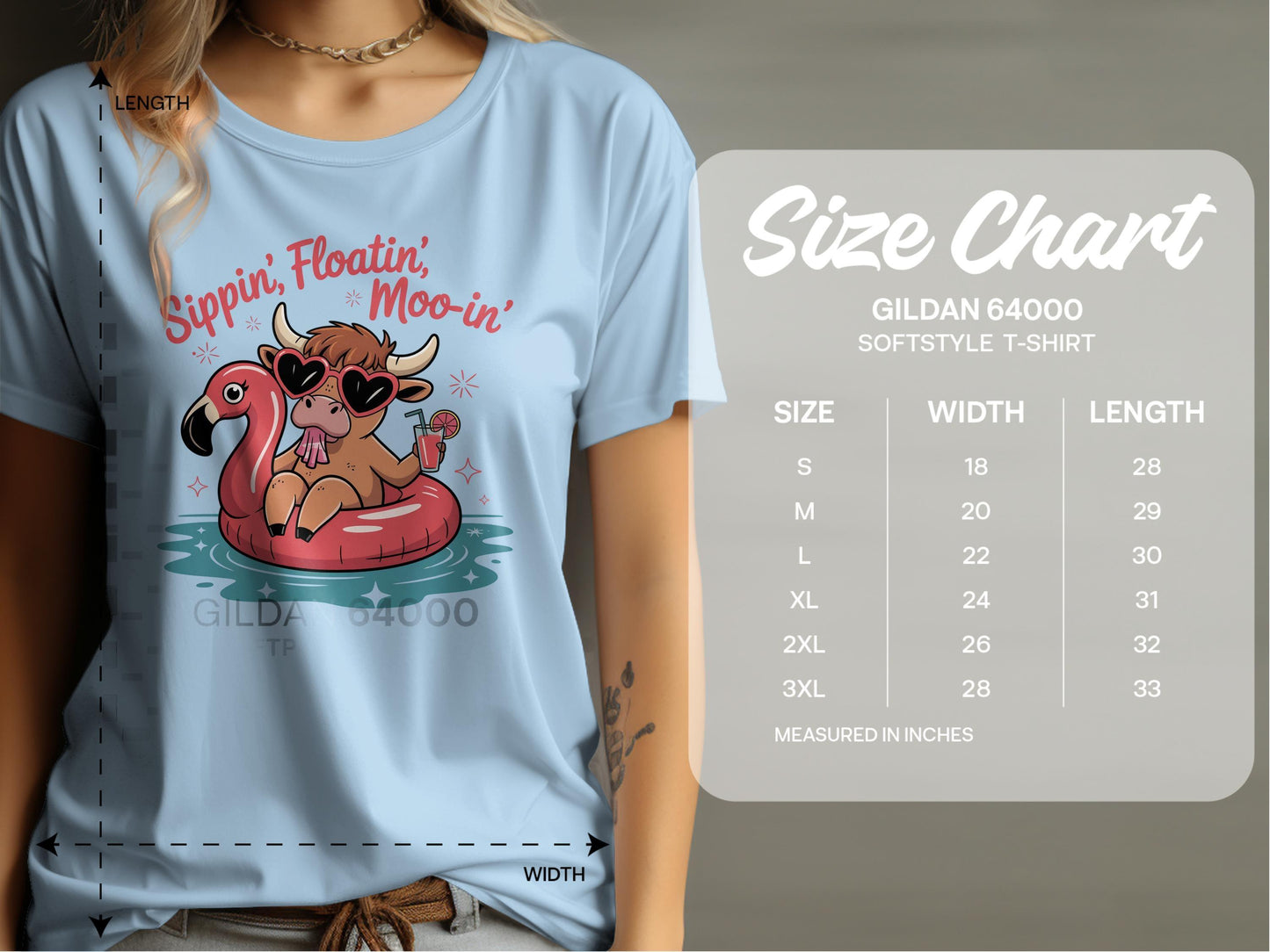 Sippin Floatin Moo-in Graphic Softstyle T-Shirt product