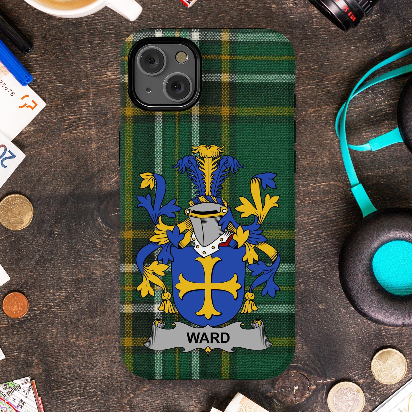 Ward Tartan Crest Shield Design Phone Case product type