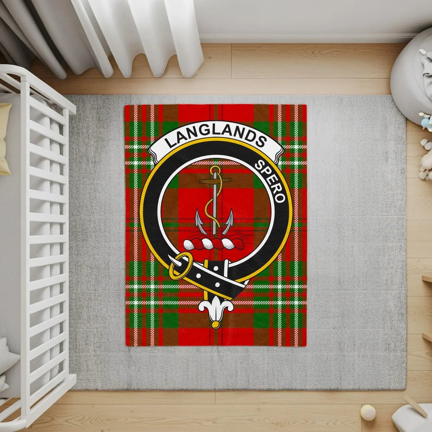 Langlands Spero Clan Tartan Design Baby Rug product type