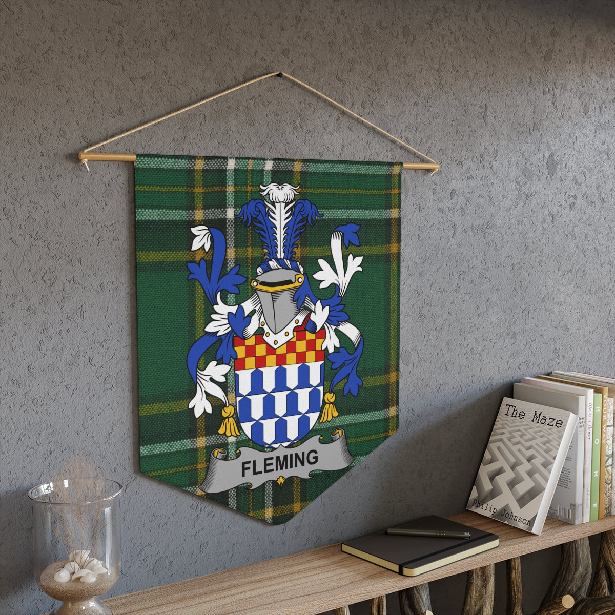 Personalized Fleming Family Crest Tartan Wall Hanging product