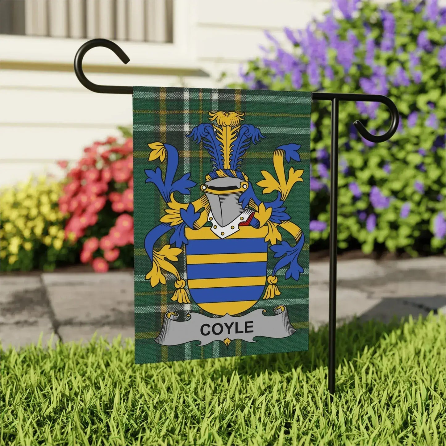 COYLE Family Name Crest Garden Flag product