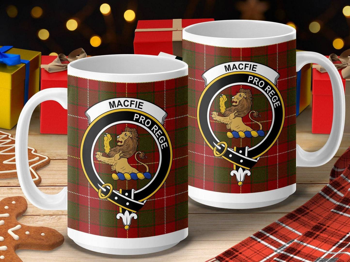 Scottish Clan Macfie Pro Rege Lion Crest Mug product