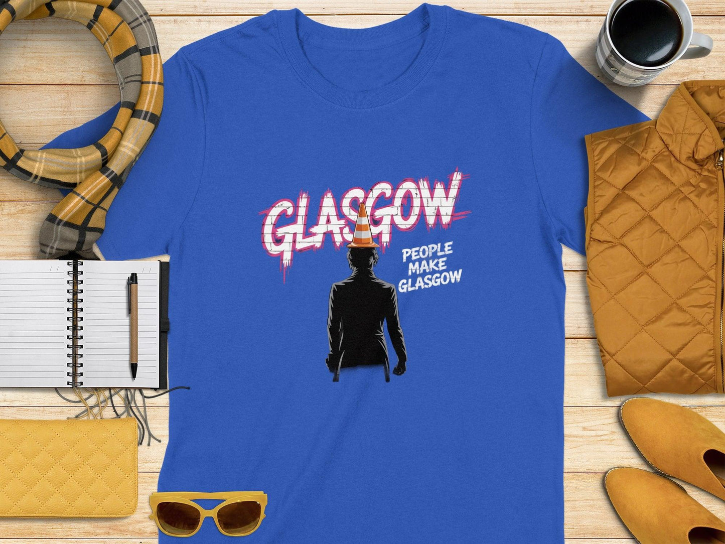 Glasgow People Make Glasgow Silhouette Art T-Shirt - Celtic Ancestry Gifts