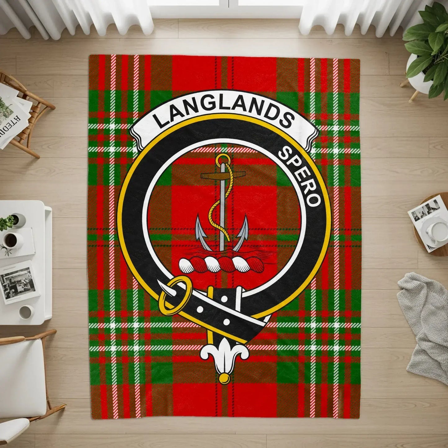 Langlands Spero Tartan Style Living Room Rug product